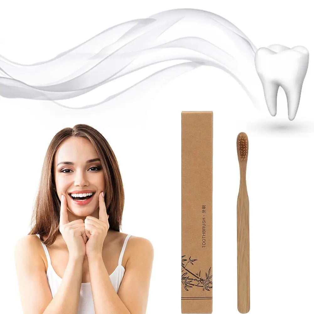Natural Bamboo Toothbrush Biodegradable Eco Friendly Oral Care
