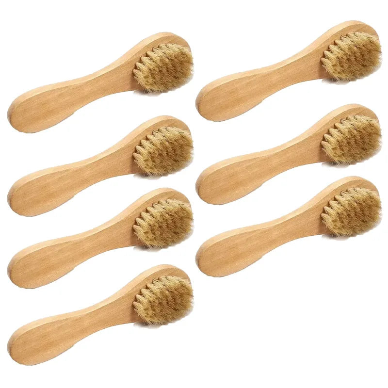 Bamboo Horse Hair Facial Cleansing Exfoliating Brush