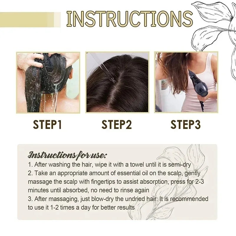 Natural Rosemary Hair Growth Oil Scalp Nourishing Serum