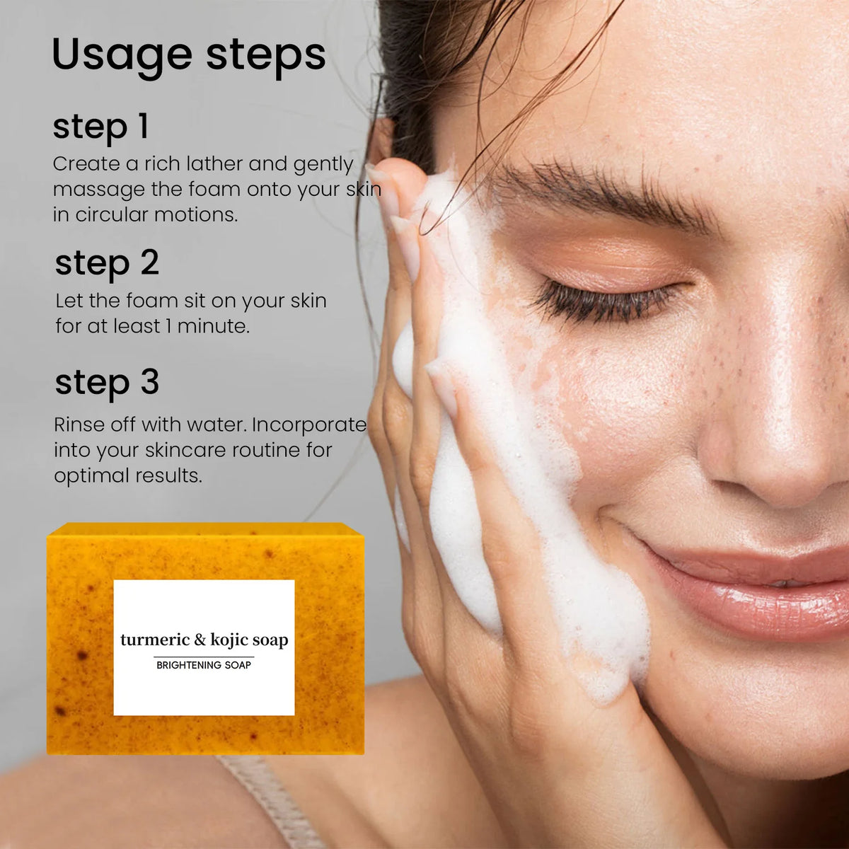 Turmeric Herbal Soap Bar Face Body Cleansing Moisturizing