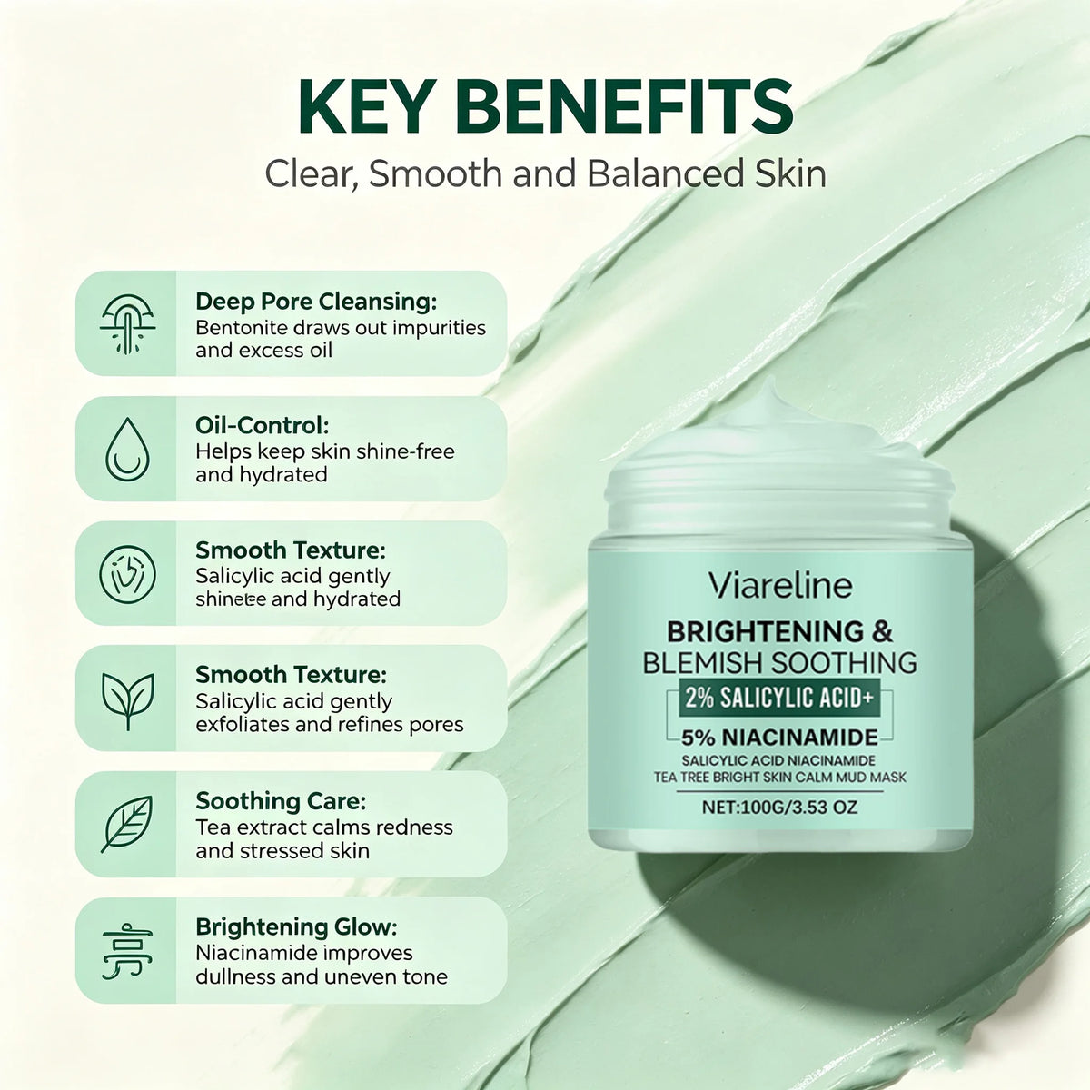 Tea Tree Clay Mask Pore Purifying Oil Control