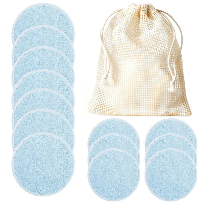 12 Piece Reusable Bamboo Cotton Makeup Remover Pads