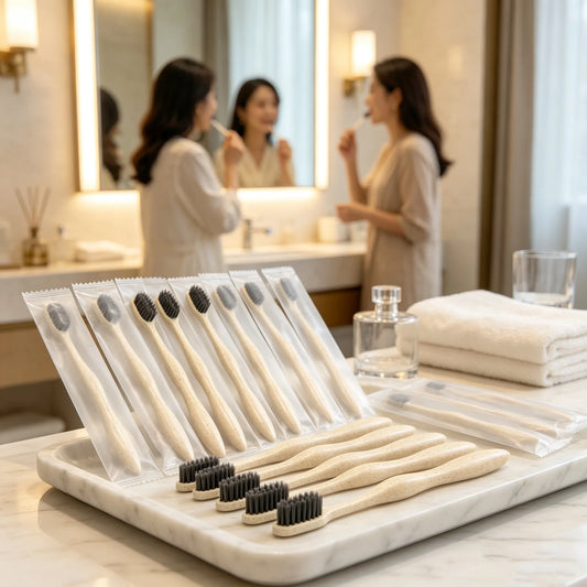 100 Piece Hotel Disposable Bamboo Charcoal Toothbrush Set